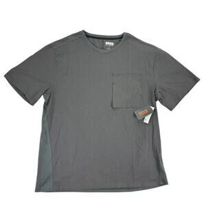 Bass Outdoor Men's Short Sleeve Pocket Crewneck T-Shirt, Forged Iron, Size Small